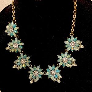 Beautiful Blue & Crystal Stone Necklace & Earring Set